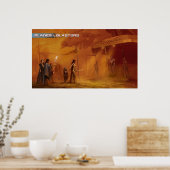 "ontmoeten en begroeten" 36 x 20 Poster (Keuken)