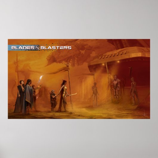 "ontmoeten en begroeten" 36 x 20 Poster (Voorkant)