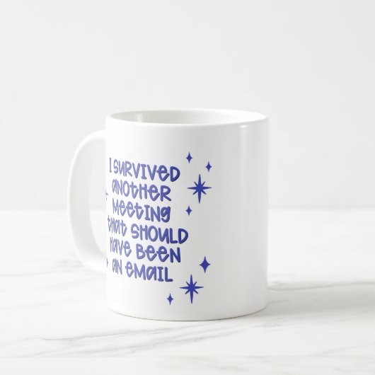 Ontmoeting die sarcastische Mok per e-mail had moe (Voorkant links)