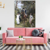 Ontmoeting in het bos (door Heywood Hardy) Canvas Afdruk (Insitu (Woonkamer))