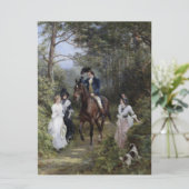 Ontmoeting in het bos (door Heywood Hardy) Kaart (Staand voorkant)