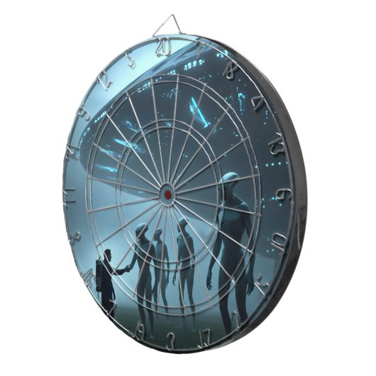 Ontmoeting met aliens. dartbord (Voorkant Rechts)
