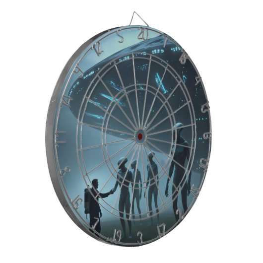 Ontmoeting met aliens. dartbord (Voorkant Links)