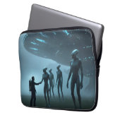 Ontmoeting met aliens. laptop sleeve (Voorkant Links)