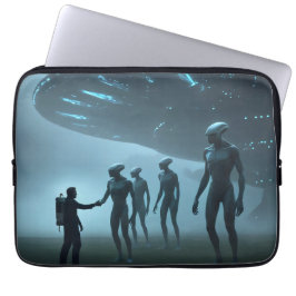 Ontmoeting met aliens. laptop sleeve