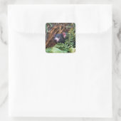 ontmoeting met de Tasmaanse duivel Vierkante Sticker (Tas)