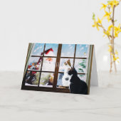 Ontmoeting met Kerstman Kaart (Gele Bloem)