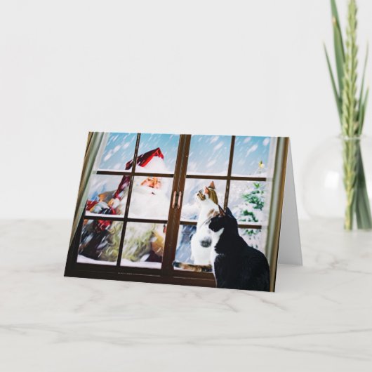 Ontmoeting met Kerstman Kaart (Voorkant)