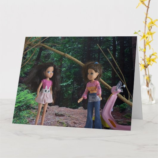 Ontmoeting met mijn zus in het bos kaart (Gele Bloem)