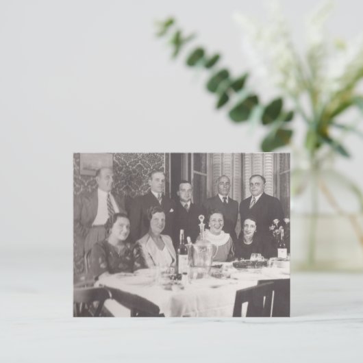 Ontmoeting met vrienden voor het diner - Parijs, j Briefkaart (Staand voorkant)