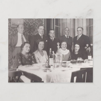 Ontmoeting met vrienden voor het diner - Parijs, j Briefkaart