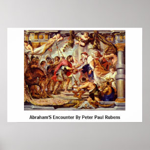 ontmoeting van Peter Paul Rubens in Abraham Poster