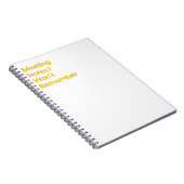 Ontmoetingsnotities die ik me niet zal herinneren notitieboek (Rechterzijde)