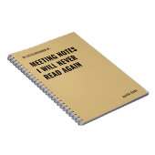 Ontmoetingsnotities Ik zal nooit grappig citeren Notitieboek (Rechterzijde)