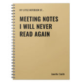 Ontmoetingsnotities Ik zal nooit grappig citeren Notitieboek (Voorkant)