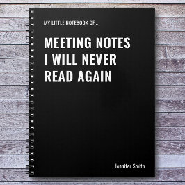 Ontmoetingsnotities Ik zal nooit grappig citeren Notitieboek