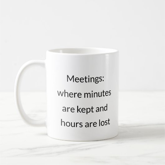 Ontmoetingstijddief - Funny Work Mok (Links)