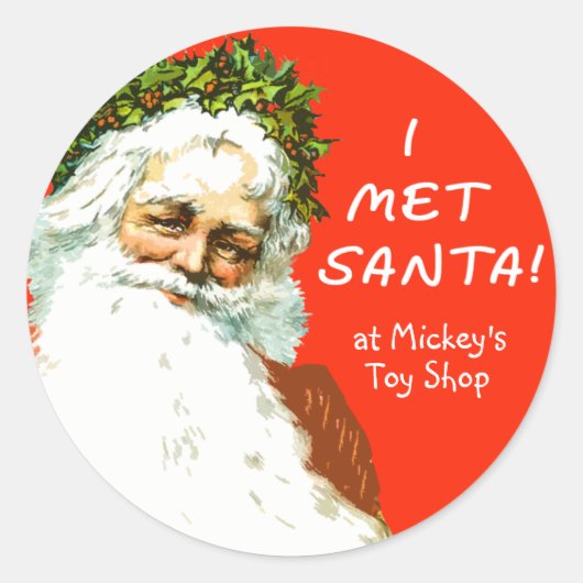  ONTMOETTE IK SANTA STICKERS (Voorkant)