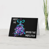 **ONTMOETTE ME ONDER MISTLETOE VOOR EEN VROLIJK KE KAART (Voorkant)