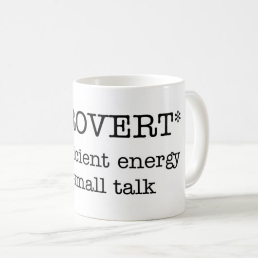 Ontoereikende energie-mok INTROVERT Koffiemok (Voorkant rechts)
