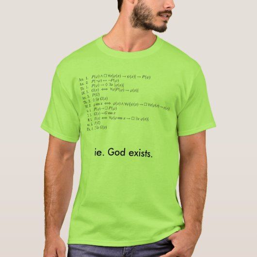 Ontologisch bewijs t-shirt (Voorkant)