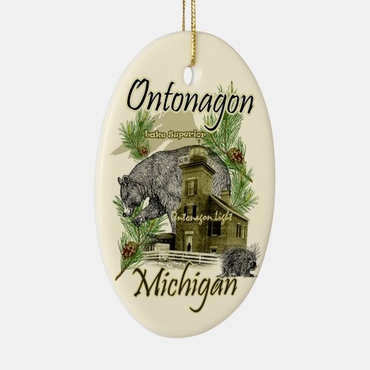 Ontonagon Light Lighthouse Michigan Ornament (Rechts)