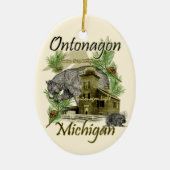 Ontonagon Light Lighthouse Michigan Ornament (Voorkant)
