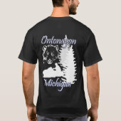 Ontonagon Michigan Snowmobile Beer SS Black T-shirt (Achterkant)