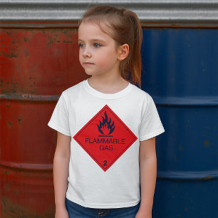 Ontplofbaar Gas Veiligheidslabel Gevaren Waarschuw T-shirt