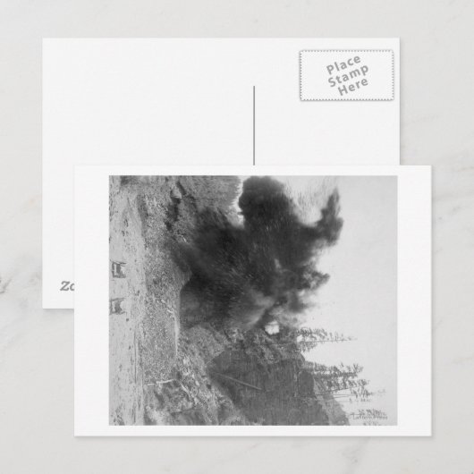 Ontplofbare aftakking aan de zijkant van de bergen briefkaart (Voorkant / Achterkant)