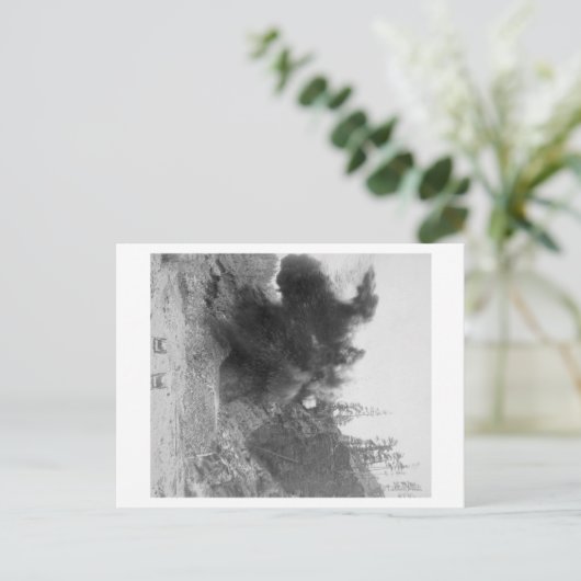 Ontplofbare aftakking aan de zijkant van de bergen briefkaart (Staand voorkant)