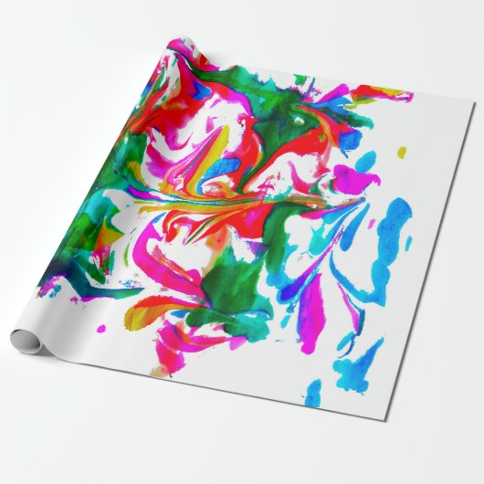 Ontplofbare kleuren cadeaupapier (Uitgerold)
