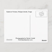 Ontplofbare vulkaan, Ha'apai-eilanden, Tonga Briefkaart (Achterkant)
