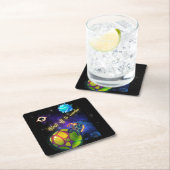 ontploffen om zich af te vragen kartonnen onderzetters (Insitu)