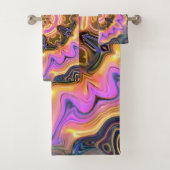 Ontploffende lavapoort Lotus Mandala Bad Handdoek (Insitu)