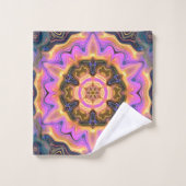 Ontploffende lavapoort Lotus Mandala Bad Handdoek (Wasdoekje)