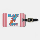 Ontploffing van het Schip van de Raket Bagagelabel (Voorkant horizontaal)