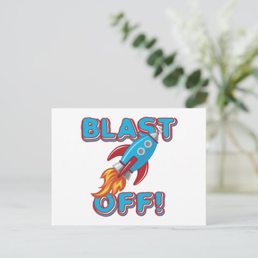 Ontploffing van het Schip van de Raket Briefkaart (Staand voorkant)