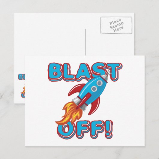 Ontploffing van het Schip van de Raket Briefkaart (Voorkant / Achterkant)