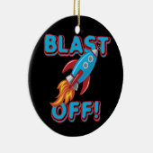 Ontploffing van het Schip van de Raket Keramisch Ornament (Rechts)