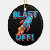 Ontploffing van het Schip van de Raket Keramisch Ornament (Links)