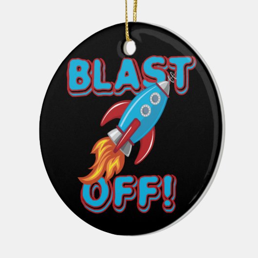 Ontploffing van het Schip van de Raket Keramisch Ornament (Links)