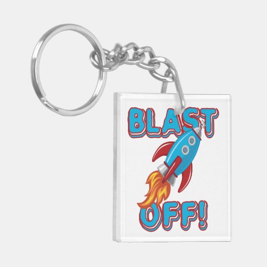 Ontploffing van het Schip van de Raket Sleutelhanger (Voorkant Links)