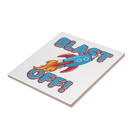 Ontploffing van het Schip van de Raket Tegeltje (Zijkant)