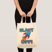 Ontploffing van het Schip van de Raket Tote Bag (Voorkant (product))
