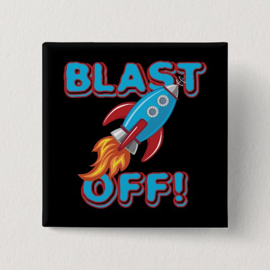 Ontploffing van het Schip van de Raket Vierkante Button 5,1 Cm (Voorkant)
