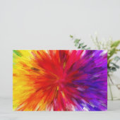 Ontploffing van kleur briefpapier (Staand voorkant)