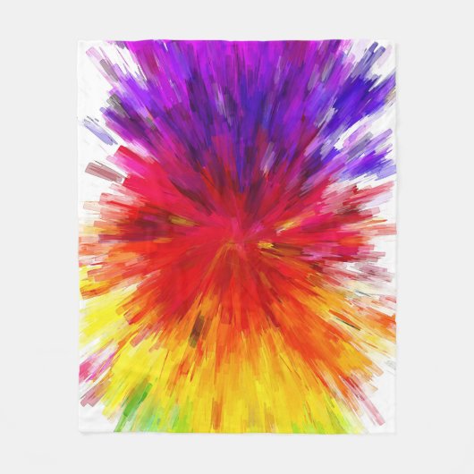 Ontploffing van kleur fleece deken (Voorkant)