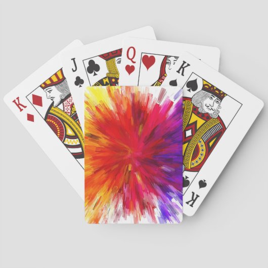 Ontploffing van kleur pokerkaarten (Achterkant)