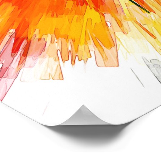 Ontploffing van kleur poster (Hoek)